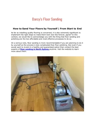 How to Sand Your Floors by Yourself | From Start to End