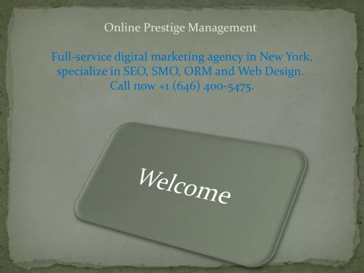 online prestige management full service digital