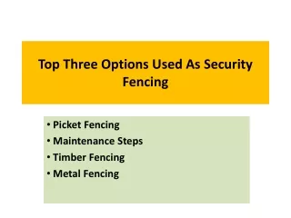 top three options used as security fencing