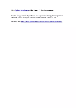 hire python developers hire expert python