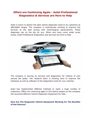 offers are continuing again autel professional