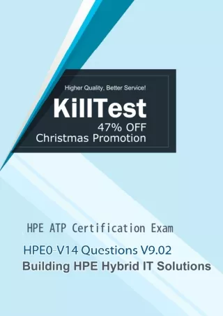Updated HPE ATP HPE0-V14 Exam Study Guide V9.02 Killtest