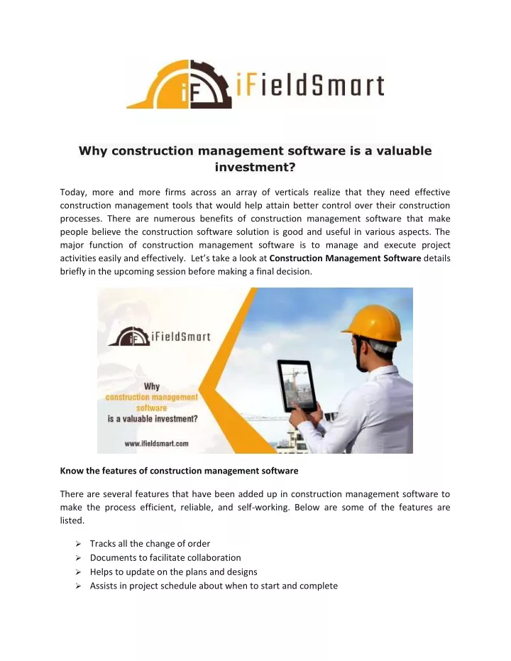 why construction management software