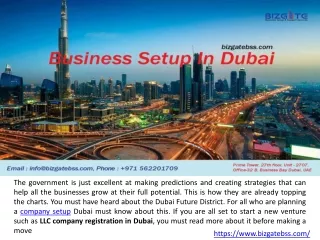 LLC company registration in Dubai