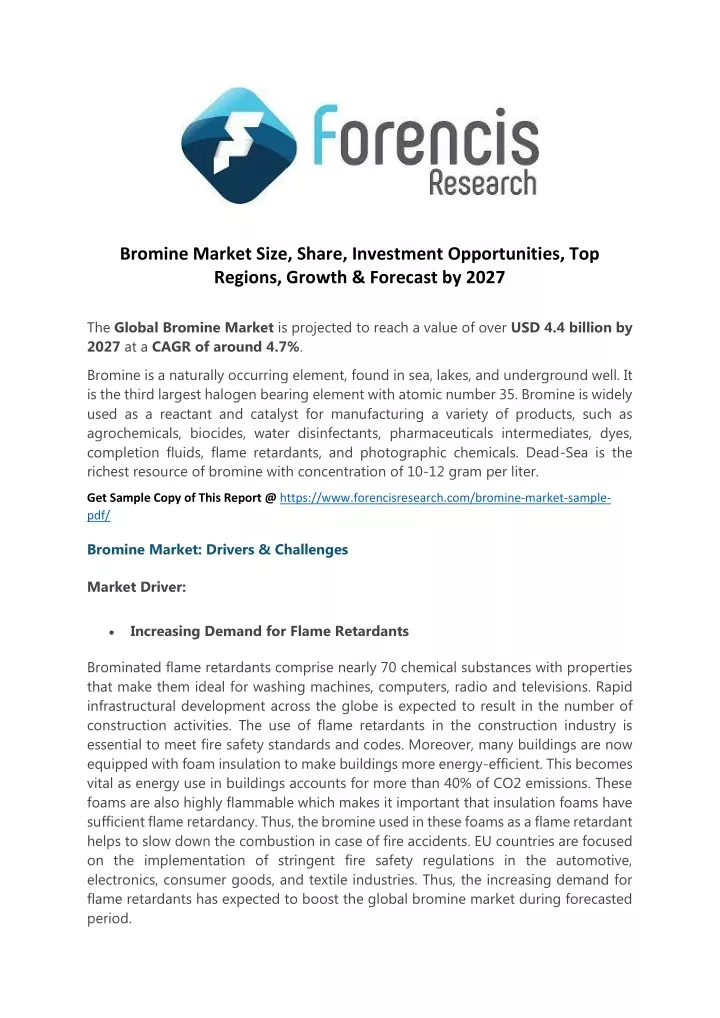 bromine market size share investment