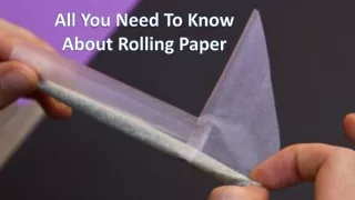 All You Need To Know About Rolling Paper