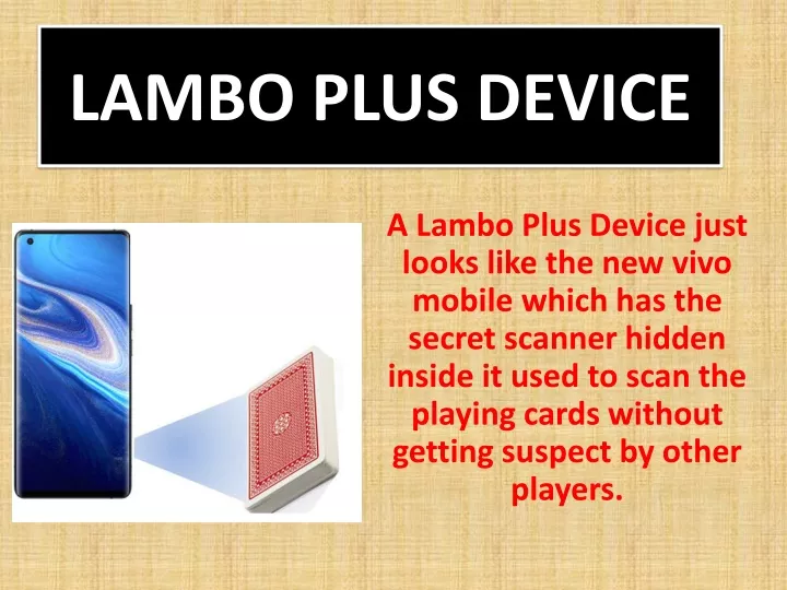 lambo plus device