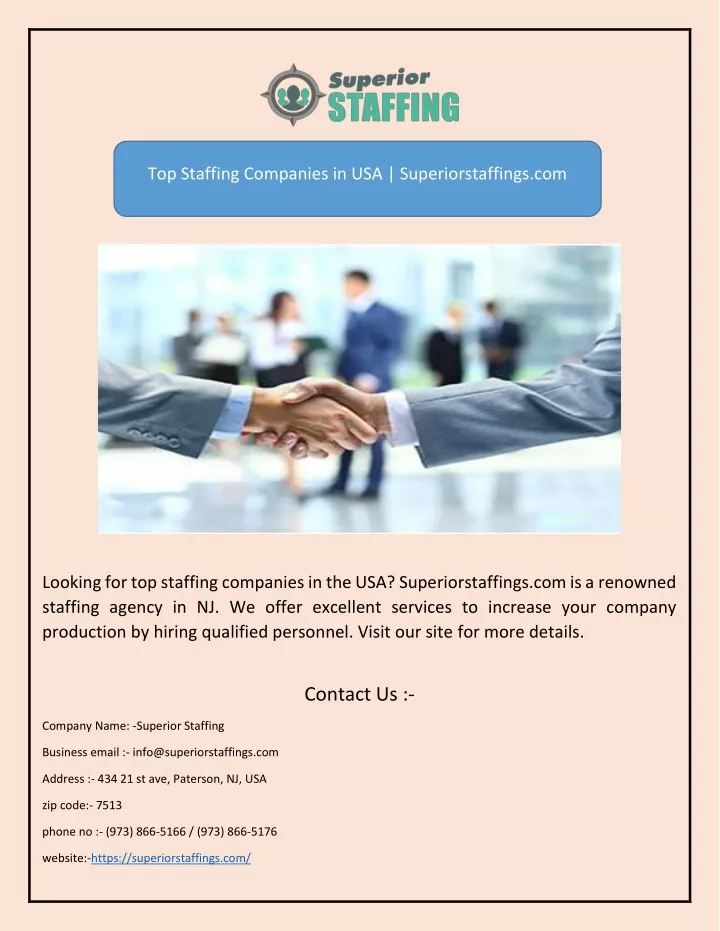 top staffing companies in usa superiorstaffings