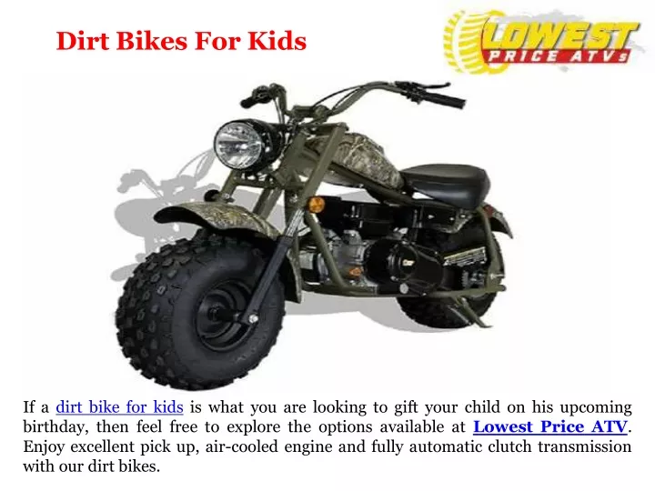 dirt bikes for kids