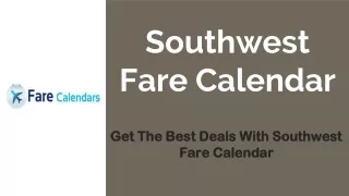 Southwest Fare Calendar