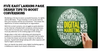five easy landing page five easy landing page