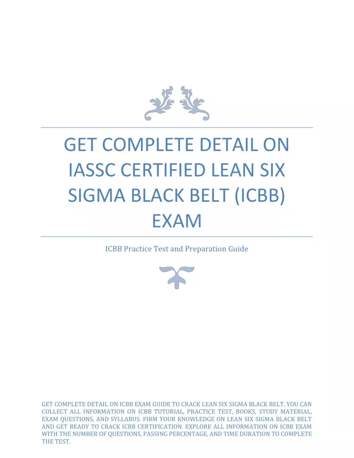 get complete detail on iassc certified lean