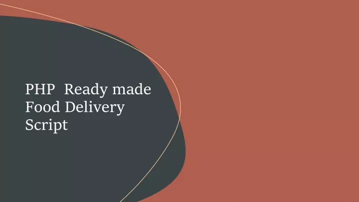 php ready made food delivery script