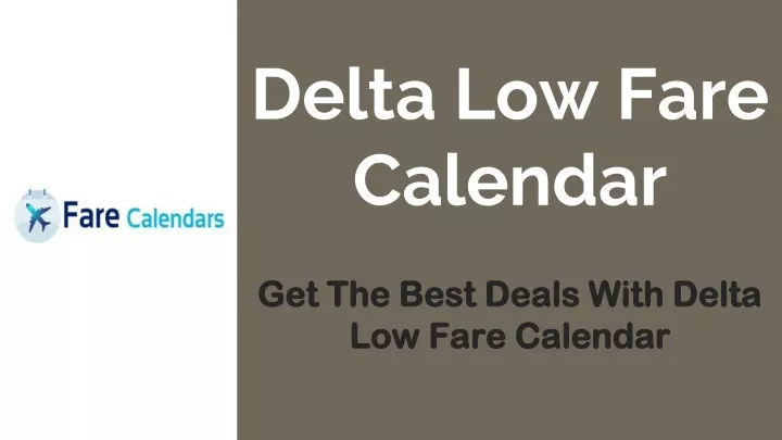 delta low fare calendar