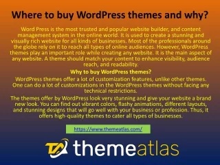 where to buy wordpress themes and why