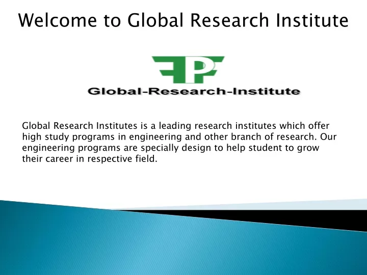 welcome to global research institute