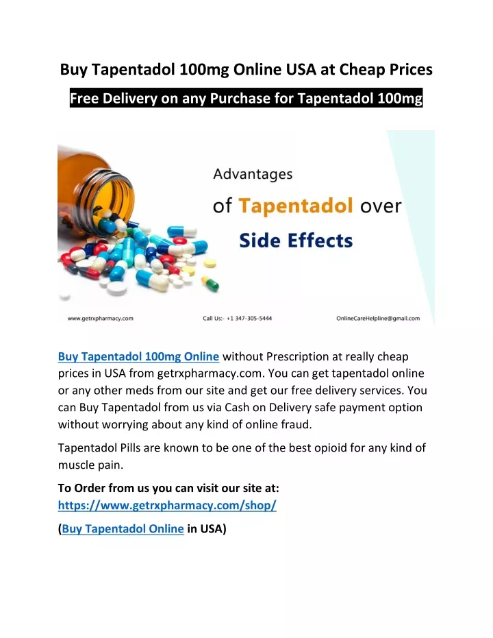 buy tapentadol 100mg online usa at cheap prices