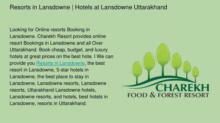 resorts in lansdowne hotels at lansdowne uttarakhand