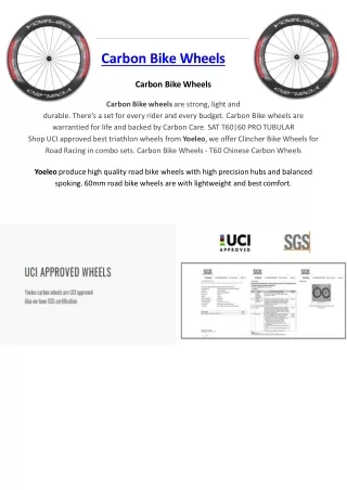 Carbon Bike Wheels