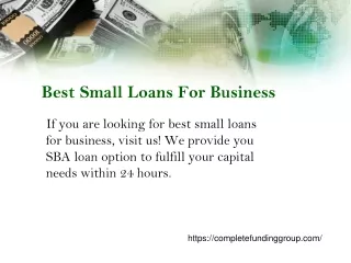 Best Small Loans For Business