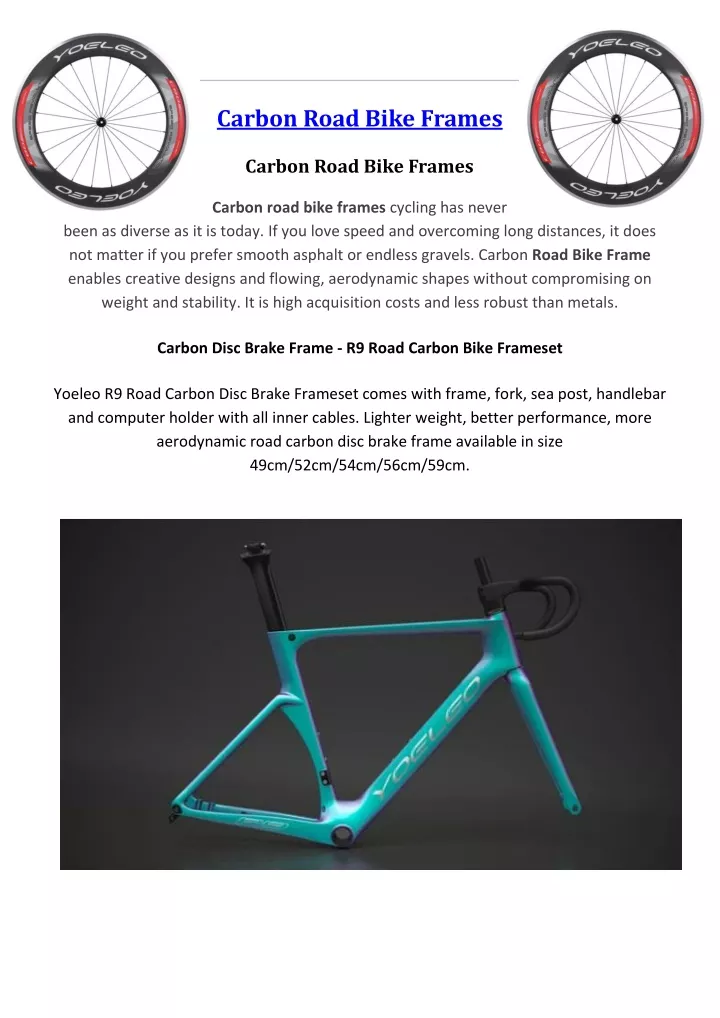 carbon road bike frames