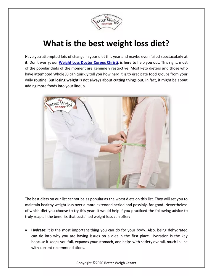 what is the best weight loss diet