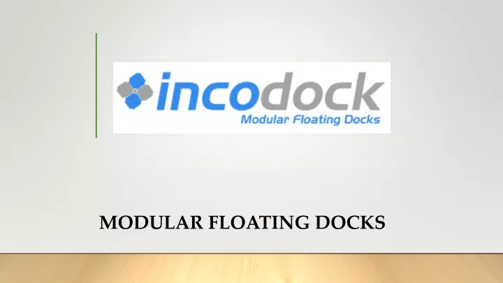 modular floating docks