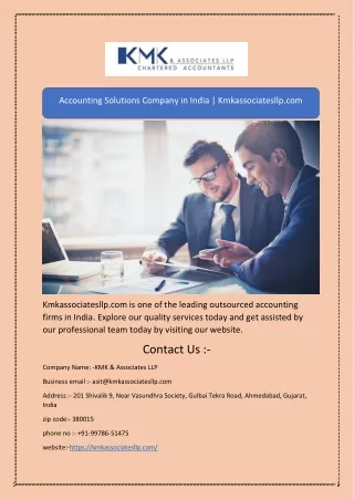 accounting solutions company in india
