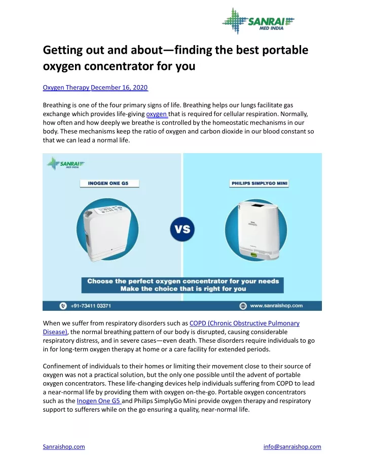 getting out and about finding the best portable oxygen concentrator for you