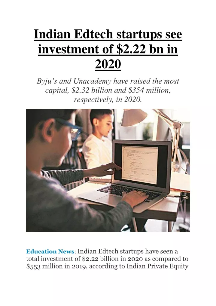 indian edtech startups see investment