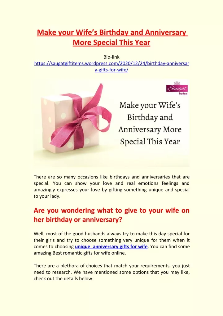 make your wife s birthday and anniversary more