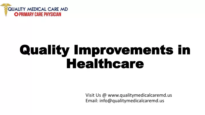 quality improvements in healthcare