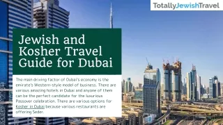Jewish and Kosher Travel Guide for Dubai