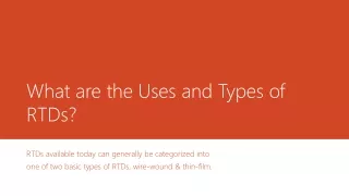 What is an RTD? - RTD Types &amp; RTD Uses, Which one is Better?