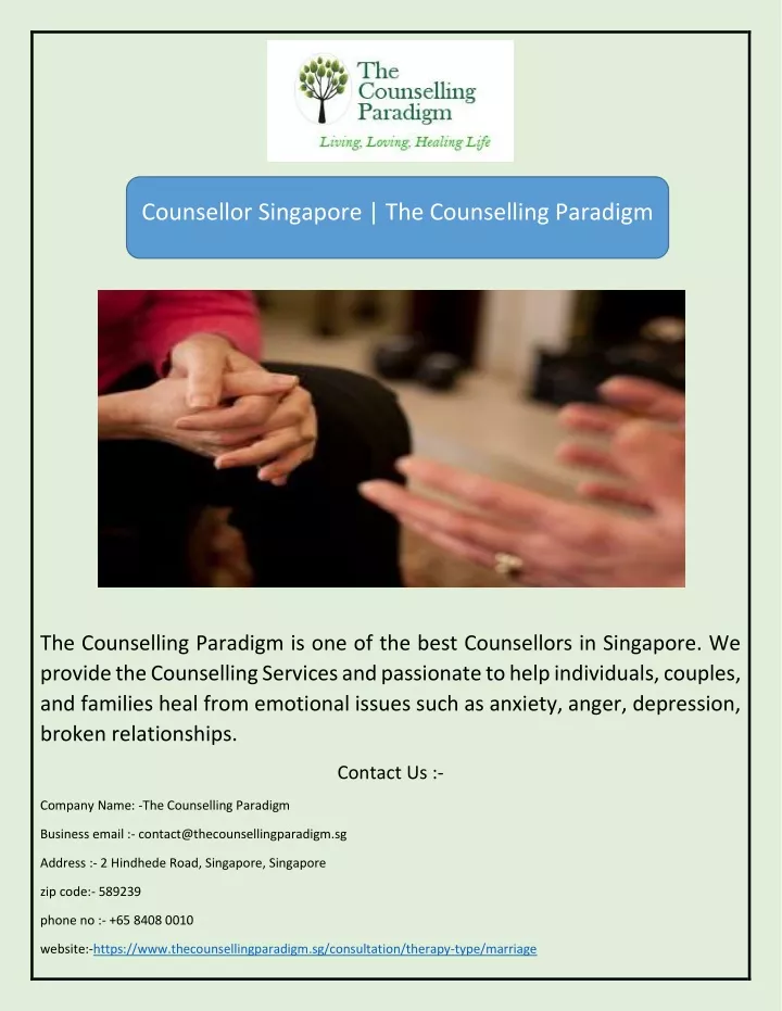 counsellor singapore the counselling paradigm