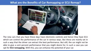 What are the Benefits of Car Remapping or ECU Remap?