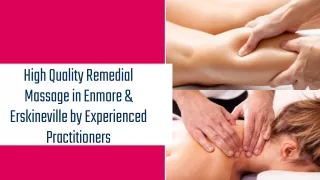 High Quality Remedial Massage in Enmore & Erskineville by Experienced Practitioners