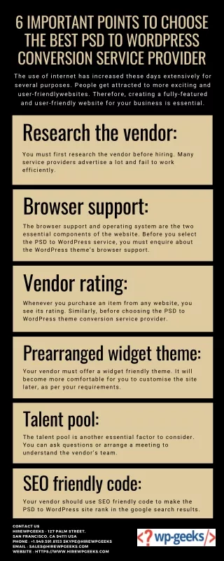 6 important points to choose the best