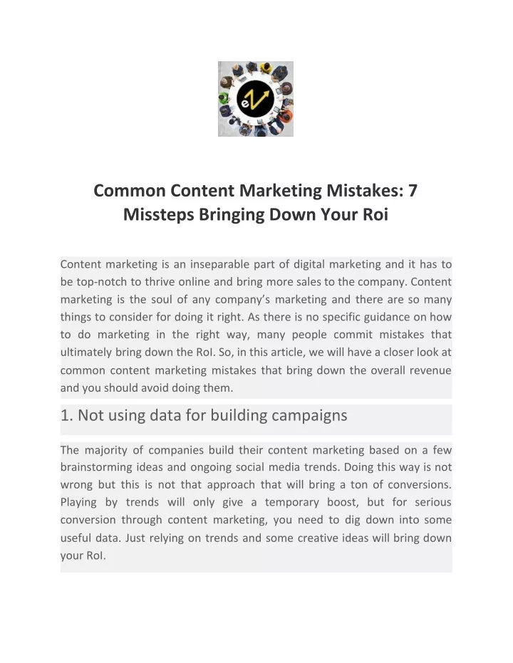 common content marketing mistakes 7 missteps
