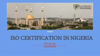 ISO Certifications in Nigeria | ISO Consultant Company