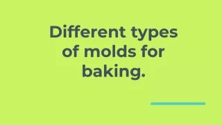 different types of molds for baking