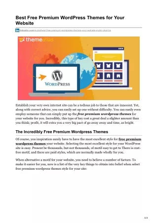 best free premium wordpress themes for your