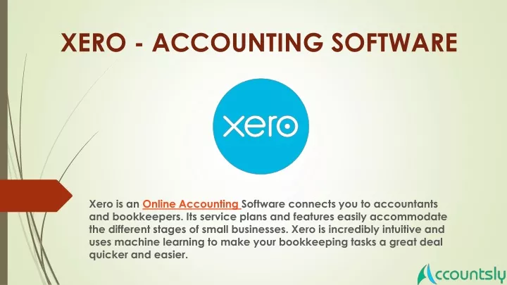 presentation on xero accounting software