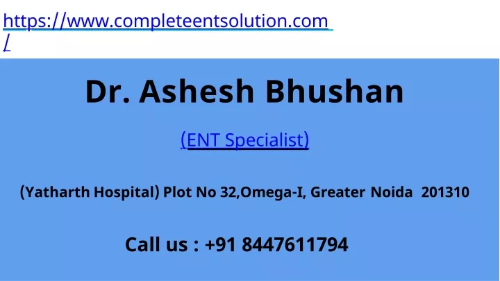 dr ashesh bhushan