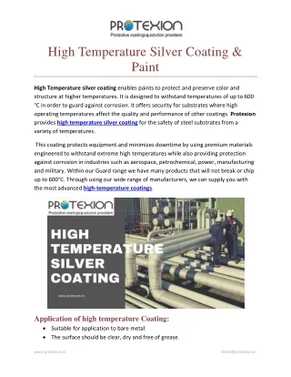 high temperature silver coating paint