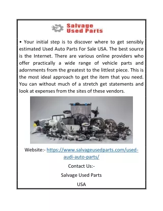 Used Audi Engine | Salvageusedparts.com