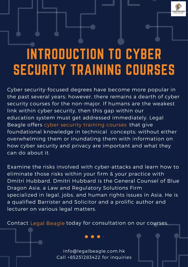 introduction to cyber security training courses