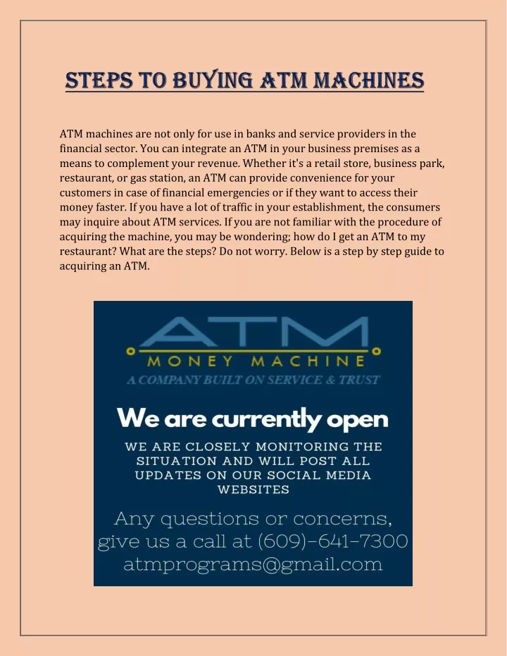 atm machines are not only for use in banks