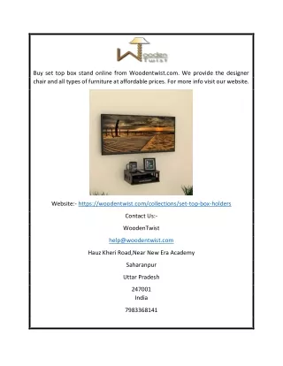 buy set top box stand online from woodentwist
