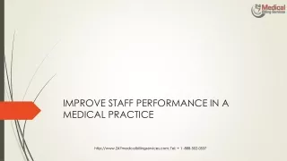 improve staff performance in a medical practice